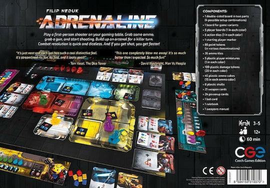 Επιτραπέζιο Παιχνίδι Adrenaline για 3-5 Παίκτες 12+ Ετών (EN) Czech Games Edition