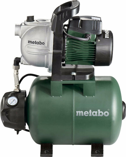 Metabo 600971000 Μονοβάθμιο Μονοφασικό Πιεστικό Συγκρότημα Νερού με Δοχείο 24 Λίτρων 1100W