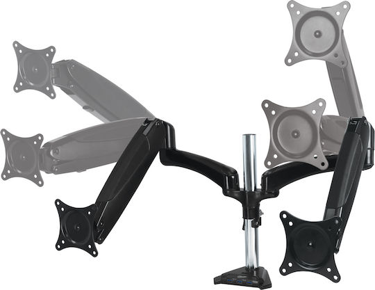 Arctic Z2-3D (Gen 3) Stand Desk Mounted for 2 Monitors up to 34" with Arm