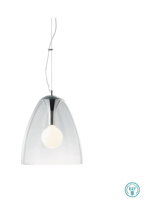 Ideal Lux Audi-20 SP1 Pendant Light Single-Light for Socket E27 Transparent