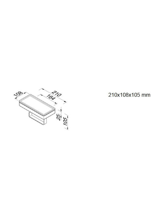 Geesa Frame Χαρτοθήκη Επιτοίχια Inox Chrome Matt