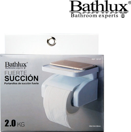 Bathlux Wall Mounted Paper Holder with Suction Cup White