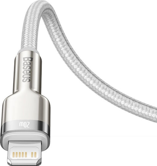 Baseus Cafule Braided USB-C to Lightning Cable 20W Λευκό 1m (CATLJK-A02)