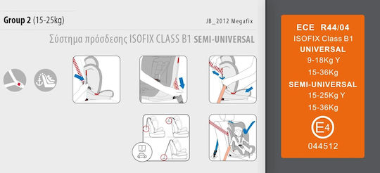 Just Baby MegaFix Baby Car Seat with Isofix Grey 9-36 kg