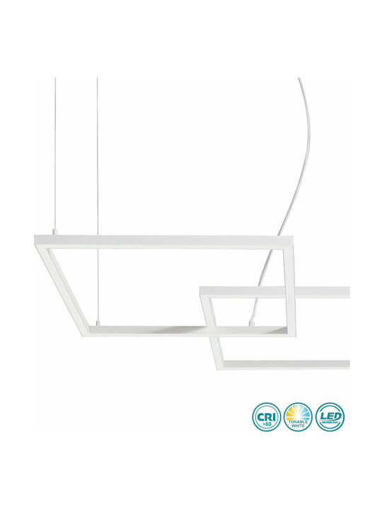 Perenz Cross Pendant Light LED with Warm to Cool White Light White