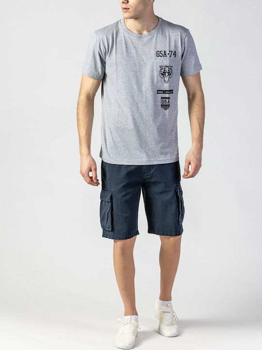 3719010  Men's Blouses Short Sleeve Gray