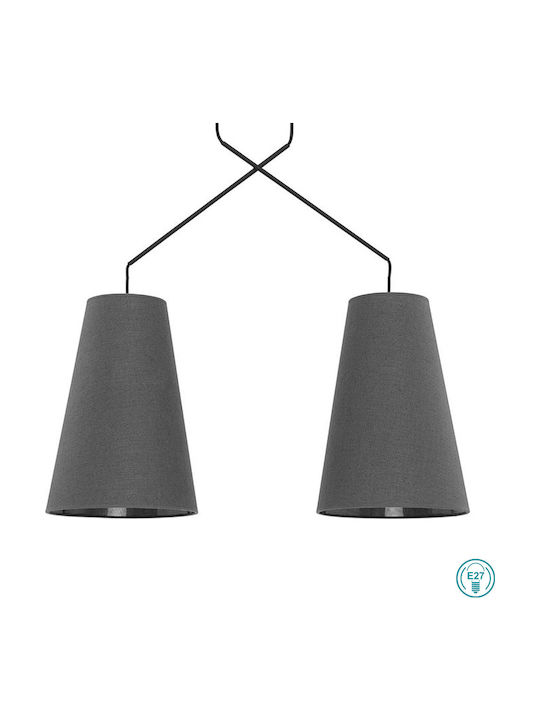 Nowodvorski Alanya Gray II Pendant Light Two-Light for Socket E27 Gray