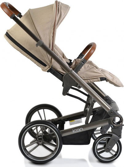 Cangaroo Icon Adjustable 2 in 1 Baby Stroller Suitable for Newborn Beige
