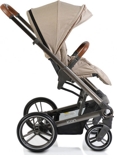 Cangaroo Icon Adjustable 2 in 1 Baby Stroller Suitable for Newborn Beige