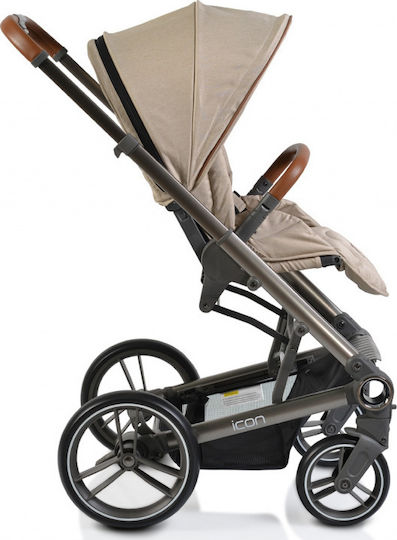 Cangaroo Icon Adjustable 2 in 1 Baby Stroller Suitable for Newborn Beige