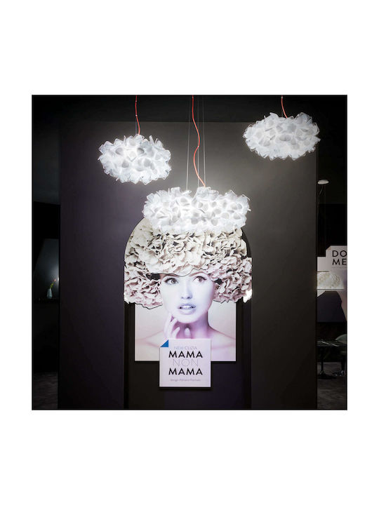 Slamp Clizia Suspension S Mama Non Mama Μοντέρνο Κρεμαστό Φωτιστικό Δίφωτο με Ντουί E27 σε Λευκό Χρώμα