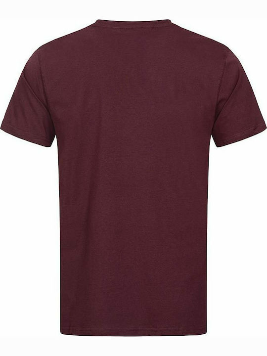 Lonsdale Walkley Men's Athletic T-shirt Short Sleeve Burgundy