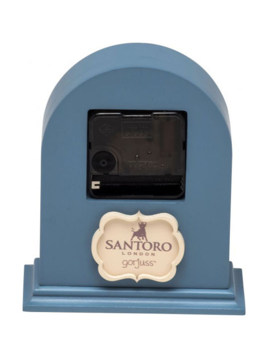 Santoro Desktop Clock The White Rabbit Wooden 1pcs