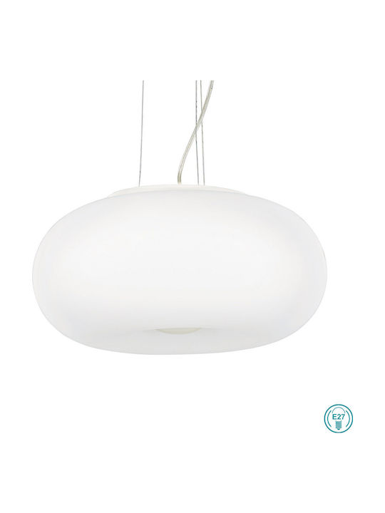 Ideal Lux Ulisse SP3 D52 Hängende Deckenleuchte Einfaches Licht für Fassung E27 Weiß
