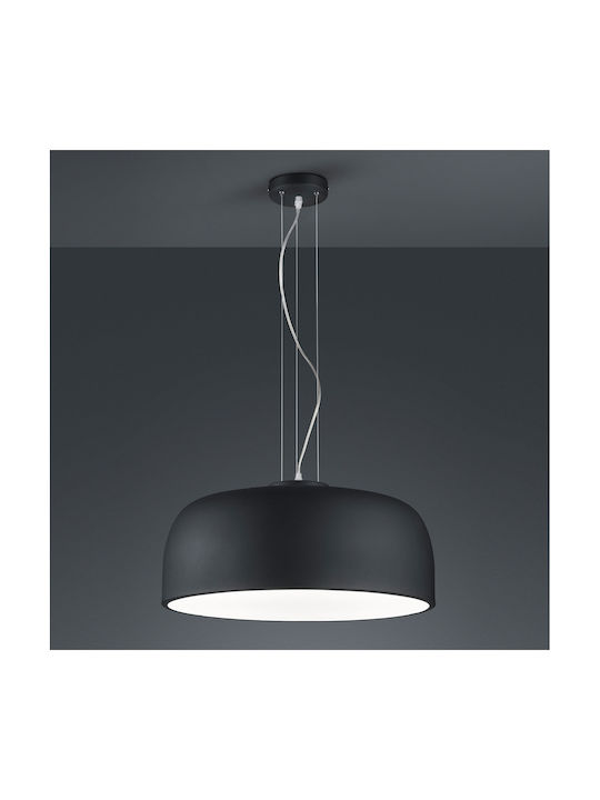 Trio Lighting Baron Lustră Negru cu pantaloni evazati cu Dulie E27 52x150cm.