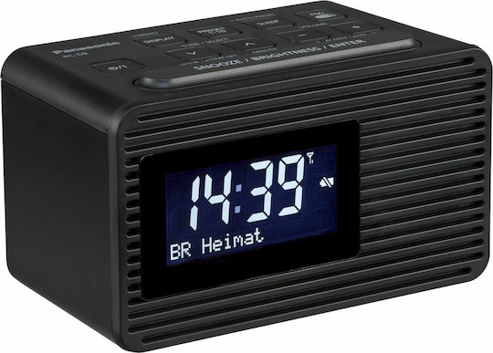 Panasonic Panasonic Tischuhr Digital mit LCD Bildschirm, Wecker & Tischradio Schwarz RC-D8EG-K
