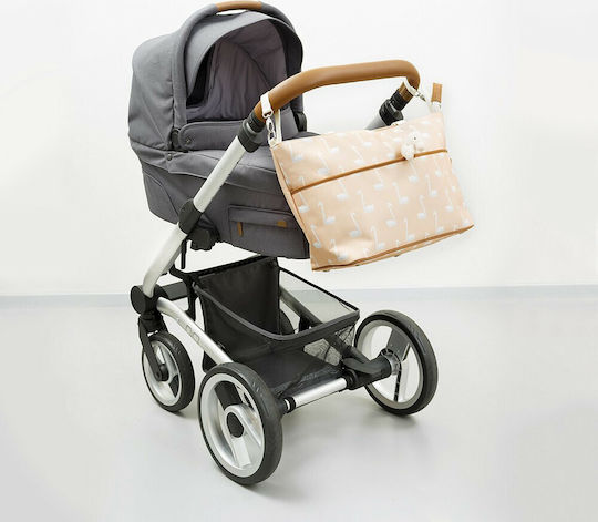 Fresk Wickeltasche-Wickeltasche Schulter/Hand Swan Rosa 49x18x29cm.