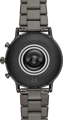 Fossil Carlyle HR Неръждаема стомана 44мм Смарт часовник с Пулсомер (Сив)