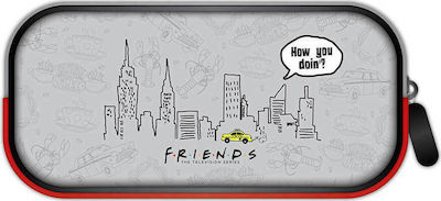 Blue Sky Studios Rectangular Friends Pencil Case with 1 Compartment Gray