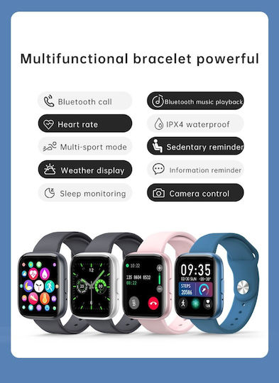 T99 Smartwatch με Παλμογράφο (Μαύρο)