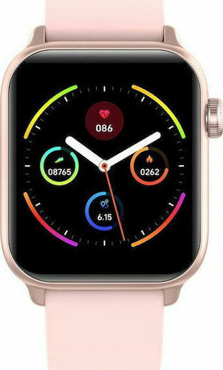 KW37 Smartwatch με Παλμογράφο (Ροζ)
