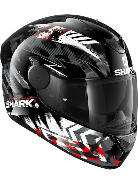 Shark D-Skwal 2 Penxa Black Red Anthracite Motorradhelm Volles Gesicht ECE 22.05 1450gr mit Pinlock und Sonnenblende HE4054KRA