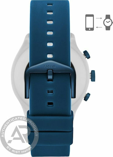 Fossil Sport Oțel inoxidabil 43mm Smartwatch (Blue Rubber)