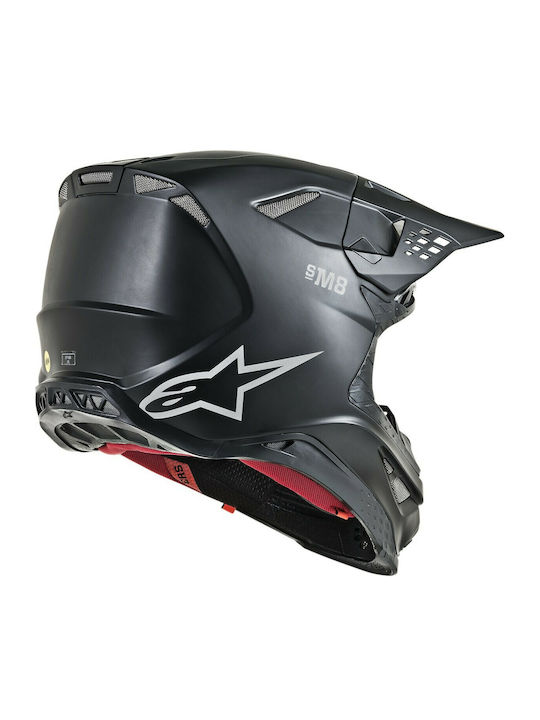 Alpinestars Supertech S-M8 Мотокрос ECE 22.05 Твърд черен мат