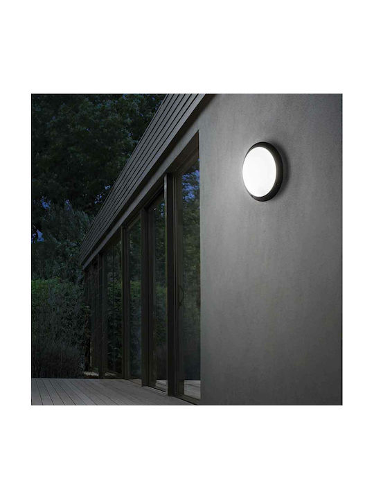 Ideal Lux Lucia-1 Πλαφονιέρα Οροφής Εξωτερικού Χώρου E27 σε Μαύρο Χρώμα 096674