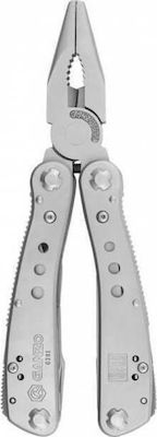 Ganzo Multitool G201 Multitool Silber mit Klinge aus Stahl in Scheide