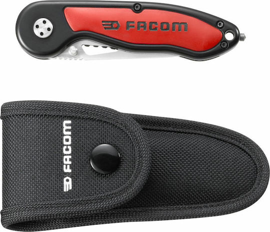 Facom Lock-back With Bi-material Handle Briceag cu mecanism de blocare Roșu în Toc