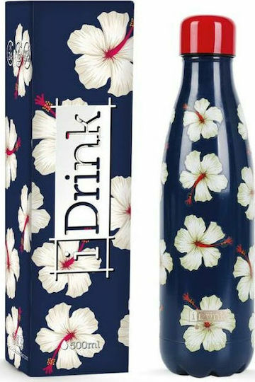 I-Total i Drink Bottle Thermos Stainless Steel BPA Free 500ml Multicolour