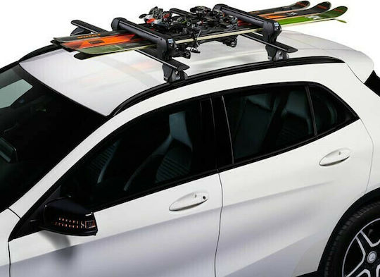 Cruz Dark 4 Car Ski Mounts Suitable for 4 Ski Pairs or 2 Snowboards