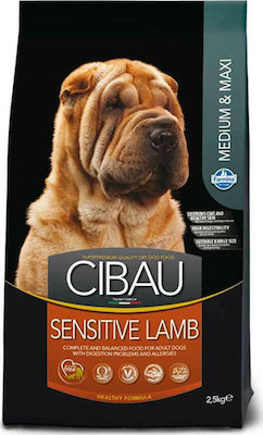 Farmina Cibau Sensitive Medium & Maxi 2.5kg Ξηρά Τροφή για Ενήλικους Σκύλους Μεγαλόσωμων Φυλών με Αρνί