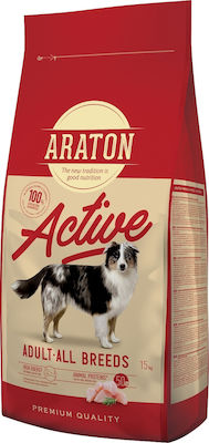 Araton Active 15kg Dry Food for Adult Dogs with Meat