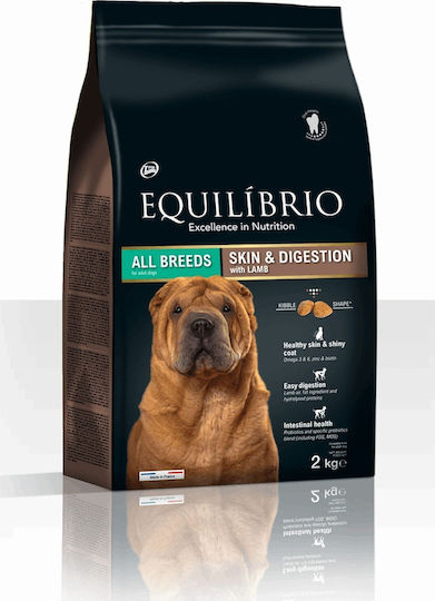Equilibrio Skin & Digestion 2kg Hrană Uscată pentru Câini Adulţi cu Miel