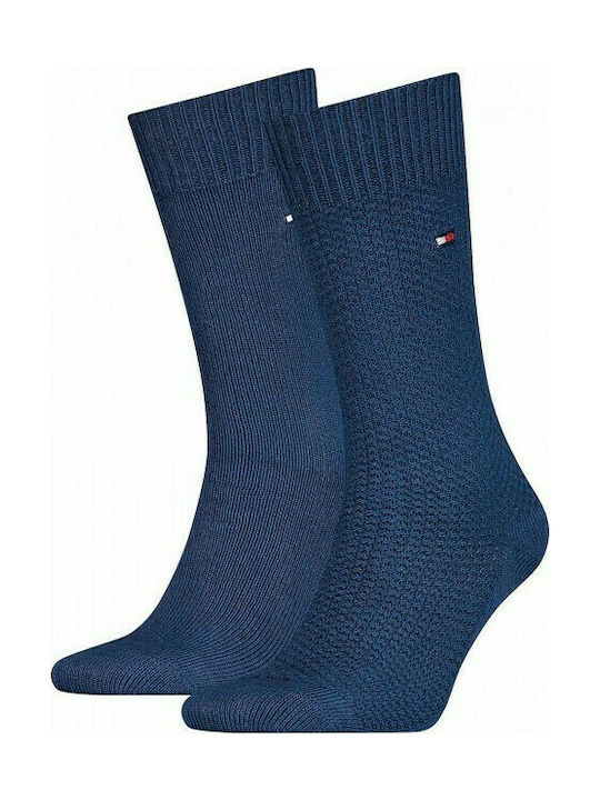 Tommy Hilfiger Basket Herren Einfarbige Socken Blau 2Pack