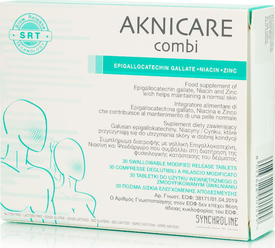 Synchroline Aknicare Combi Supplement for Healthy Hair Skin & Nails 30 Capsules