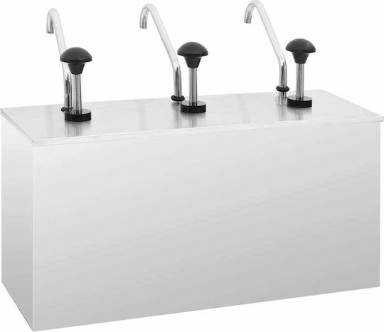 vidaXL Διανεμητής Σάλτσας Ανοξείδωτος 3.5lt με Ύψος 25εκ. 3x3.5lt