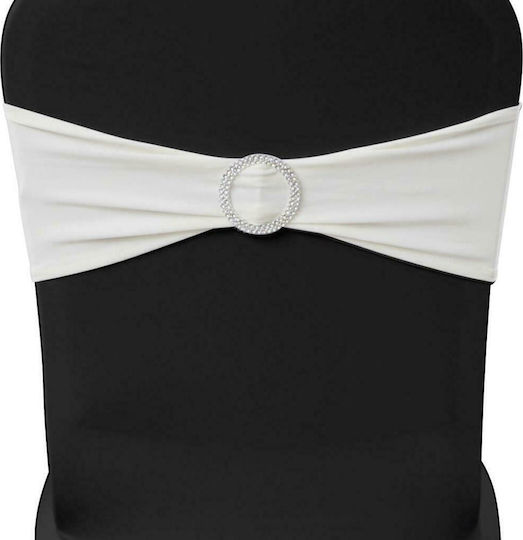 vidaXL Elastic Huse de scaun Panglică Scaun cu Cataramă Bej 34x14cm 25buc