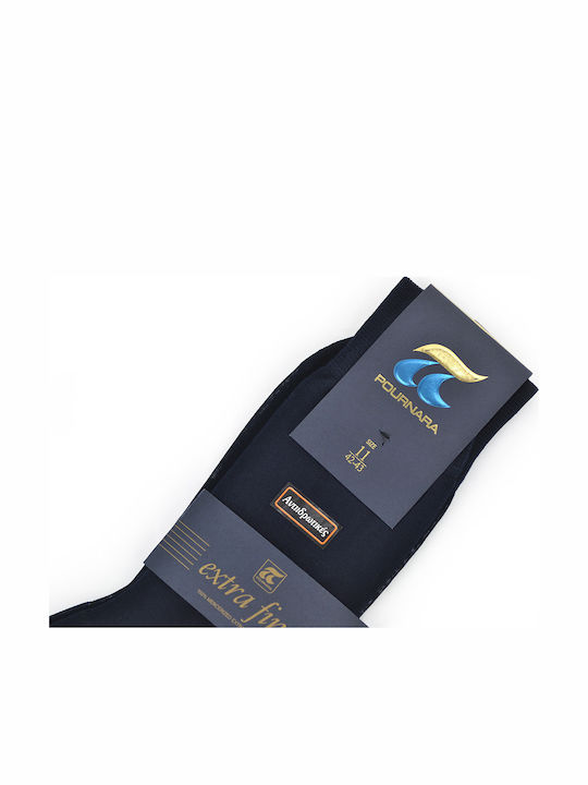 Pournara Herren Einfarbige Socken Blau 1Pack