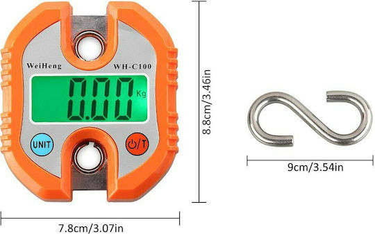 WH-C100 Electronic Professional Hanging Scale with Weighing Capacity of 100kg and Division 50gr
