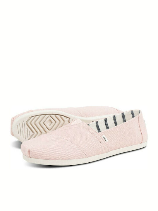 Alpargata Stoff Damen Espadrilles in Rosa Farbe