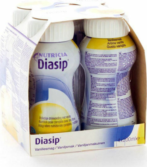 Nutricia Diasip Special Food Supplement 4 x 200ml Vanilla