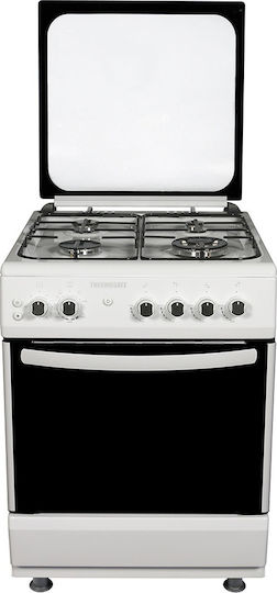 Thermogatz TG-1020 Κουζίνα Υγραερίου 64lt με Εστίες Υγραερίου Π60εκ. Λευκή