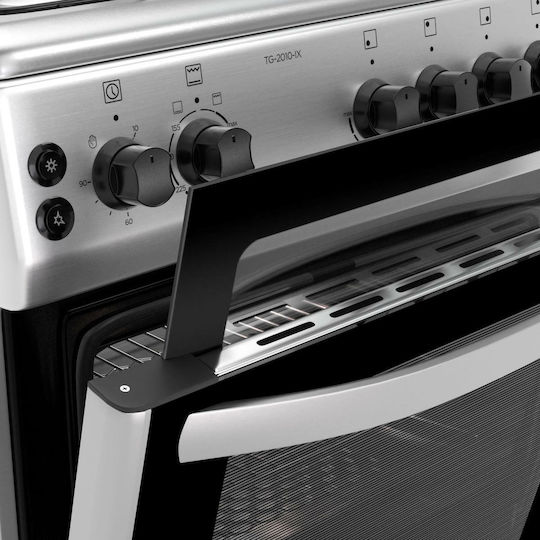 Thermogatz TG-1020 Κουζίνα Υγραερίου 64lt με Εστίες Υγραερίου Π60εκ. Λευκή