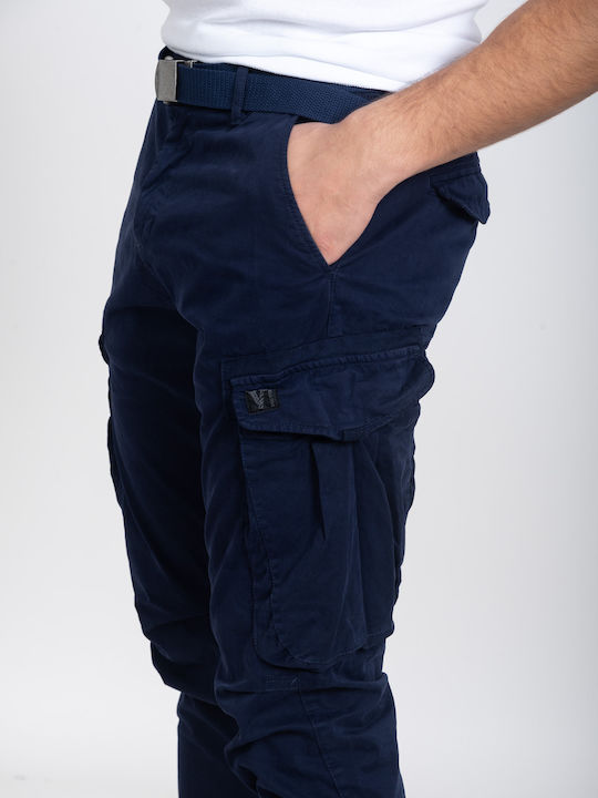 Dartford Παντελόνι Cargo Ελαστικό σε Loose Εφαρμογή Navy Μπλε