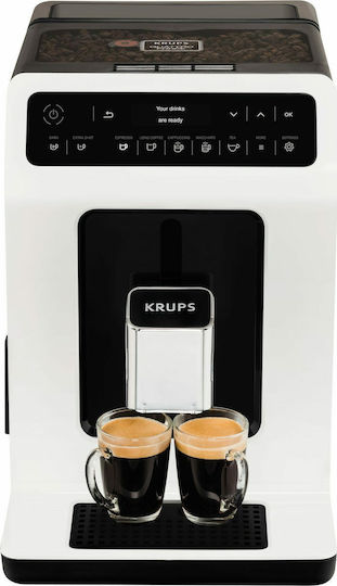 Krups Espressoare Automat Putere 1450W Presiune 15bar cu Râșniță Albă EA8901
