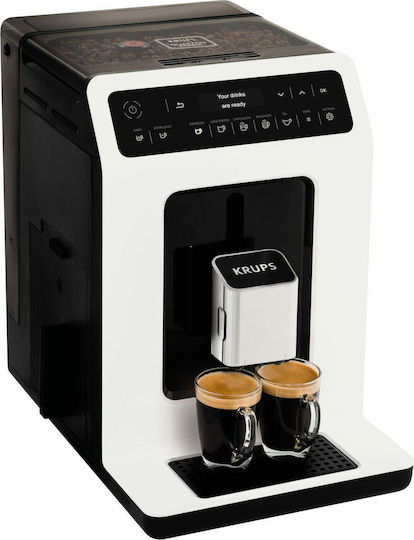 Krups Espressoare Automat Putere 1450W Presiune 15bar cu Râșniță Albă EA8901
