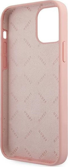 Guess Silicone Vintage Back Cover Πλαστικό Ροζ (iPhone 12 / 12 Pro)